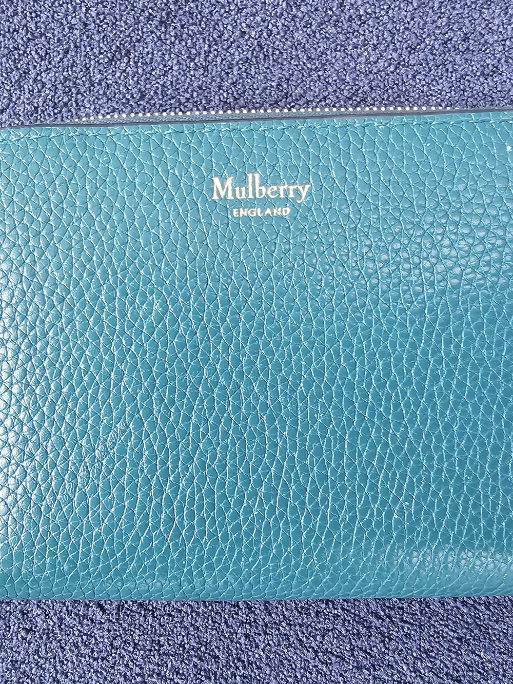 Mulberry Classic Small Zip Around Wallet In Mediterranean Blue/Green - Picture 7 of 7